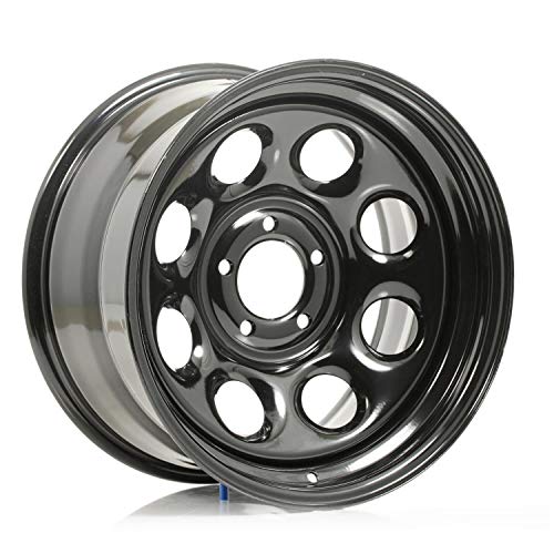 Cragar 3978934: Wheel, Soft 8, Steel, Black, 17 in. x 9 in., 5 x 4.75 in. Bolt Circle, 5 in. Backspace, Each
