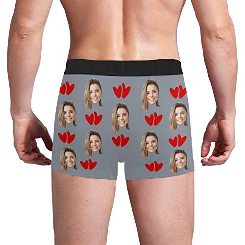 Custom Face Boxers Property of Girlfriend Face White Personalized Face Briefs Underwear for Men4