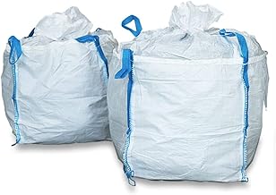 2 Mini Big Bags 80 x 80 x 80 cm (1000 kg Load) Bags for Transport Storage and Disposal Garden Materials Wood Sand Rubble Waste Fabric Bag Approved Quality (2, 80 x 80 x 80)