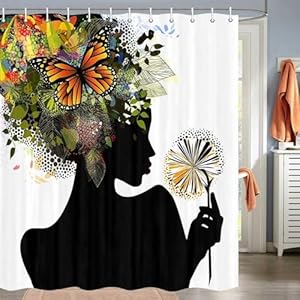 Dynh Afro-Schmetterling Duschvorhang-Set 72x72