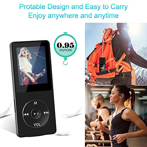 MP3 Player, MP3 Music Player,Build-in Speaker, Portable HiFi Music Player for Kids, with 1.8" Screen, Expandable up to 128GB, Ultra Slim Mp4 Mp3 Audio Players with FM Radio,Voice Recorder, Video