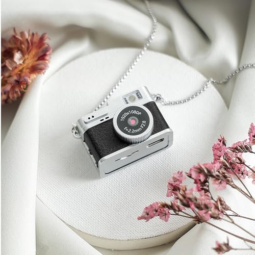 Image of FETACA Mini Digital Camera with Filter Modes, 1080p FHD Video, Flashlight & Keychain | Portable Cute Vlogging Camera for Travel, Gifts & Fun (Black)