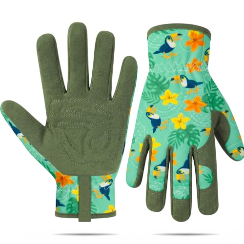 Image of Baidast Gardening Gloves for Women Garden Gloves for Womens Thorn Proof for Women's Gifts Digging Planting Pruning Weeding(Teal)