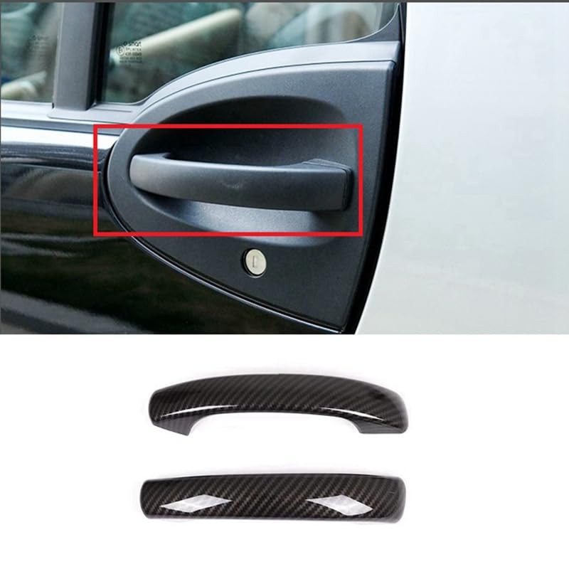 Türgriffabdeckung Aus Kohlefaser-Optik Für Smart 451 Fortwo (2009-2015) - Stylischer Außengriff-Schutz