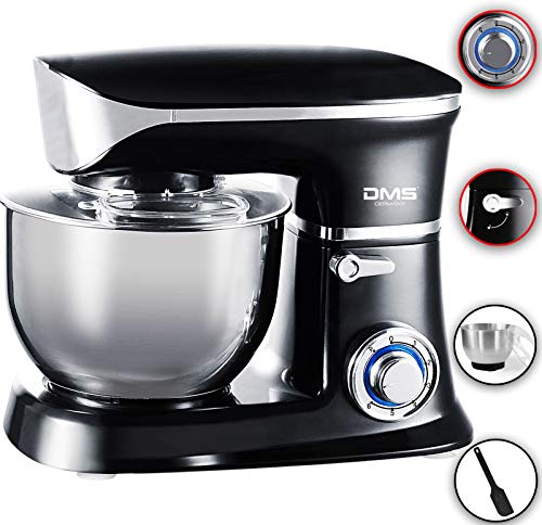 Küchenmaschine Rührmaschine Knetmaschine Teigkneter Edelstahlschüssel Spritzschutz 6-stufige Geschwindigkeit 6 L, 1900… – Bild 3