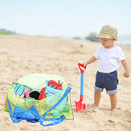 image for Septo Mesh Beach Toy Bag Sand Toy Bags Mesh Extra Large, Foldable Tote