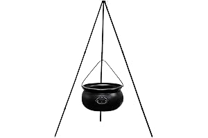 Black Plastic Cauldron Outdoor Decorations Decor