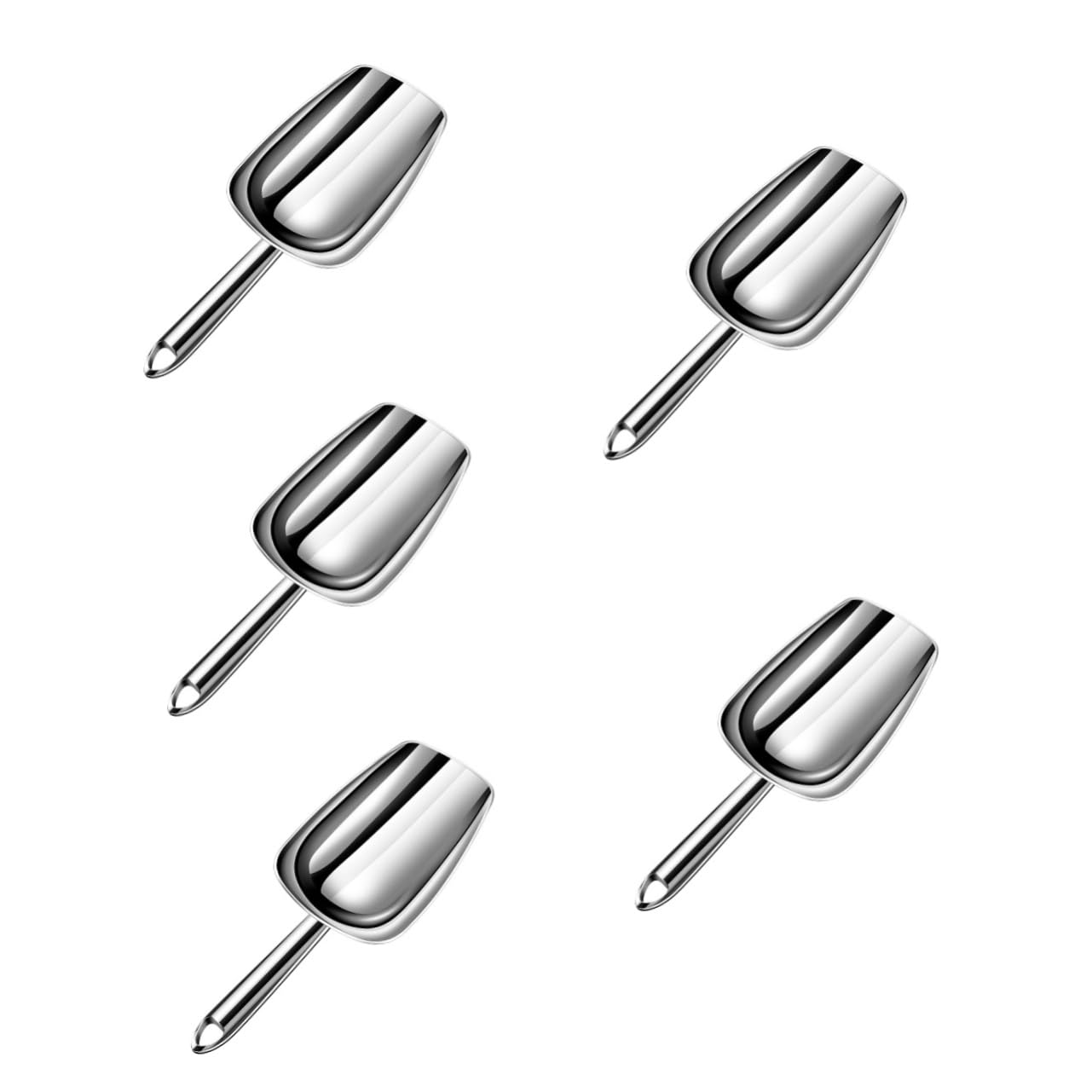 ABOOFAN 5 Pièces pelle à glace en acier inoxydable cuillères de cuisine accessoire cuisine accesoire cuisine cuillère à grains de cuisine cuillère à glace alimentaire pelles à glace Silver