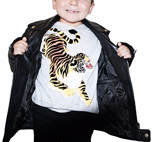 Kids Unixes Genuine Soft Leather Jacket Outerwear Biker Jacket4