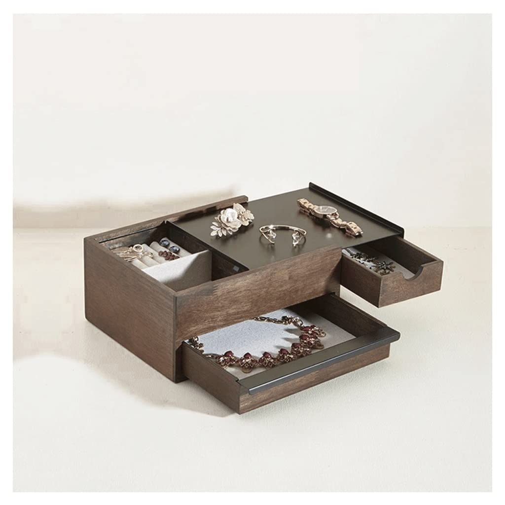 Pudełko na biżuterię organizer pudełko na biżuterię organizer dla kobiet dziewcząt vintage drewniane pudełko na biżuterię bransoletka naszyjnik pierścień pudełko do przechowywania biżuteria