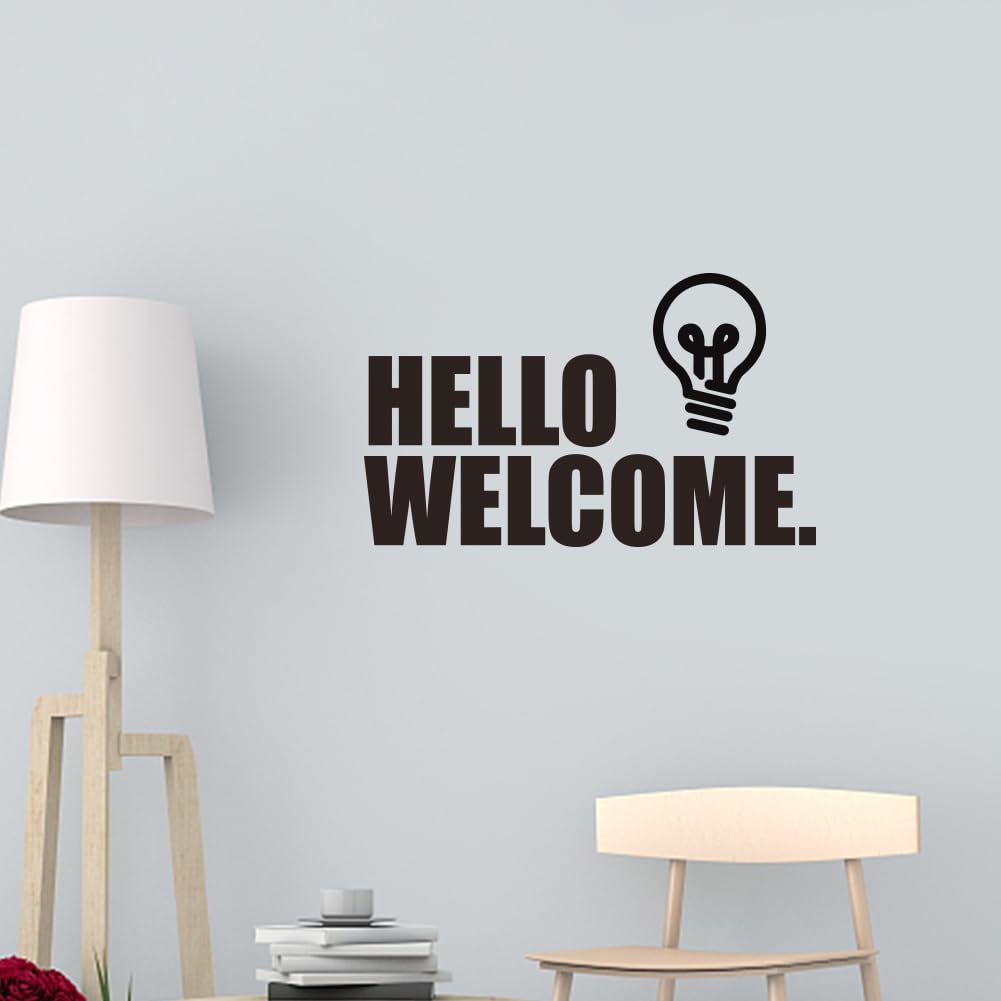 ANATTASOUL Kitchen Wall Stickers Hello Welcome Peel and Stick Wall Decals,Wall Murals Removable Wall Art Decor for Living Room Bedroom