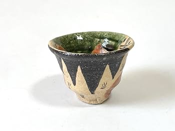 陶芸家　作家物　澤克典　織部　ぐい呑　酒器　酒盃　弥七田織部　共箱 Amazon.co.jp: 陶芸家 作家物 澤克典 織部 ぐい呑 酒器 酒盃 弥
