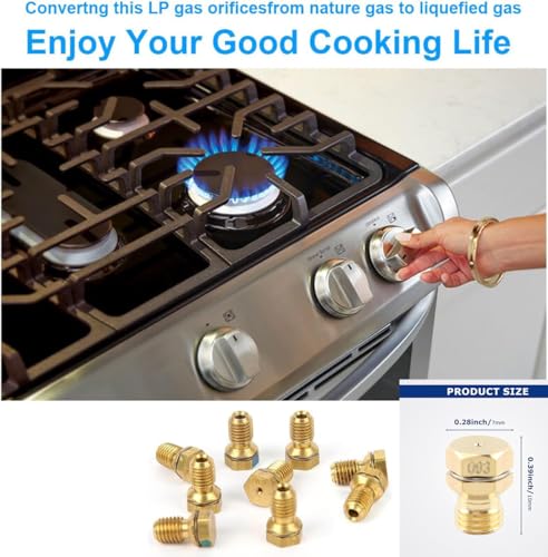 LPG Umrüstsatz Düsen|LPG Gasdüsen-Set|Düsen für Gasherd Propan | Gasherd Düsen für Propangas | Gasdüsen für Gasgrill | Gasgrill Düsen-12 Stück Messing Gasdüsen für Gasherd, Grill & Propan Geräte