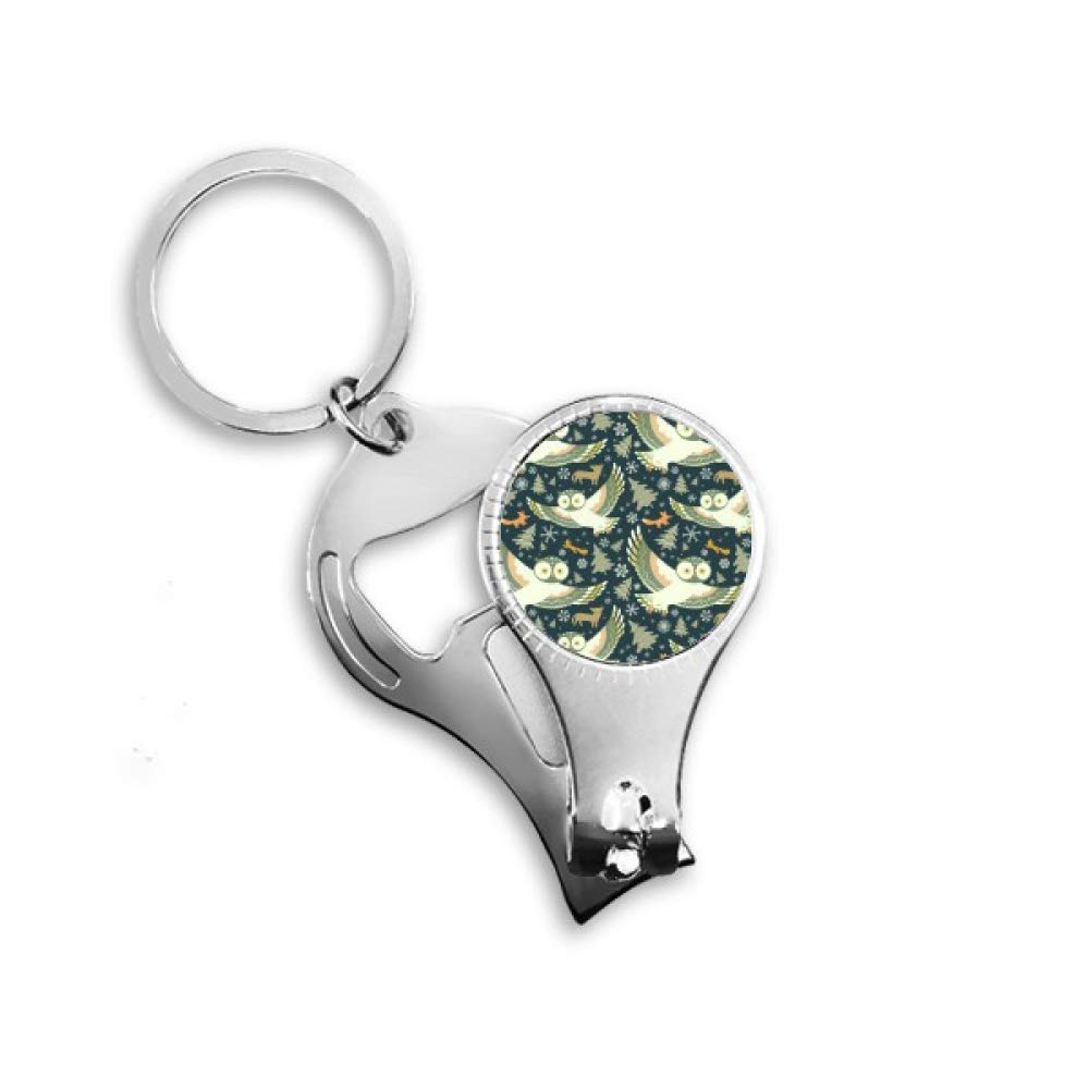 Porte-clés décapsuleur floral foncé en métal robuste aux finitions premium