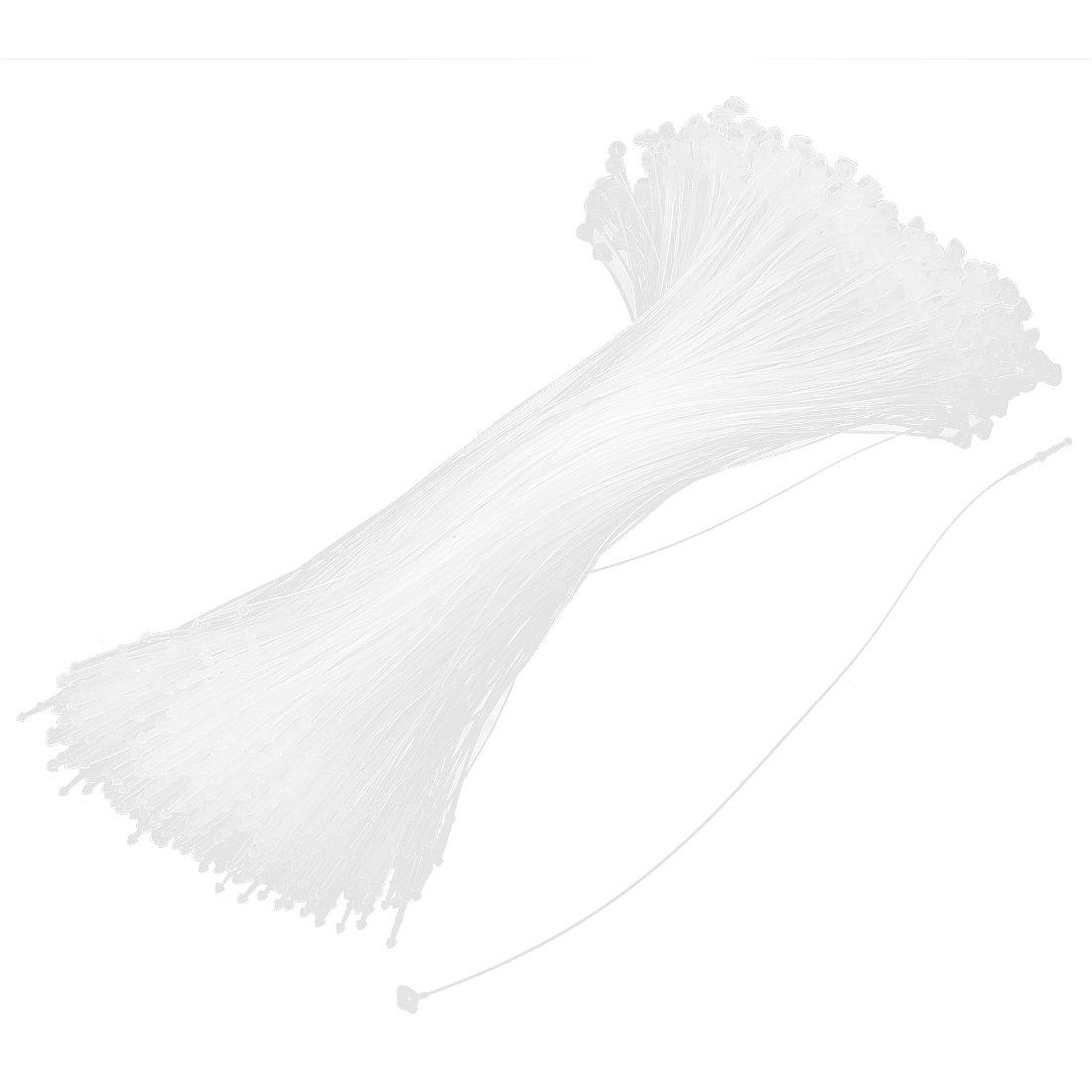 Sourcingmap Snap Lock Pin Security Loop Plastic Tag Fastener Tie 7 Inch 500Pcs, White