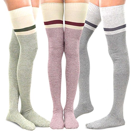 Image of Fashionable Cotton Slouchy Boot Socks for Women and Girls: Long Thigh Highs, Over-the-Knee Highs, and Knee Highs