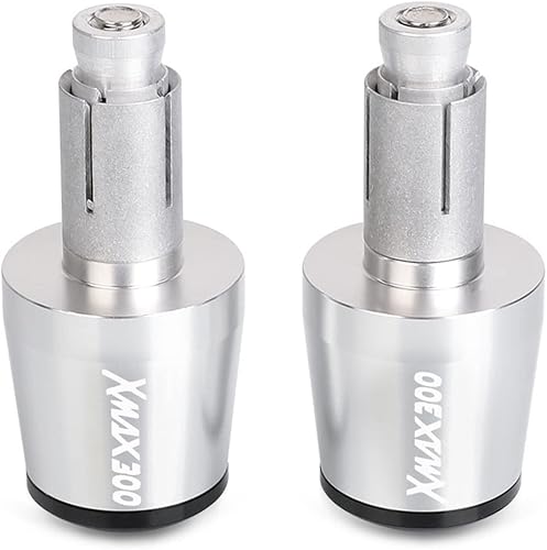 Tapas de manillar de motocicleta para motocicleta, tapones antivibración, para Yamaha Xmax 300 XMAX300 2017 2018 2019 2020 2021 2022 (color plateado