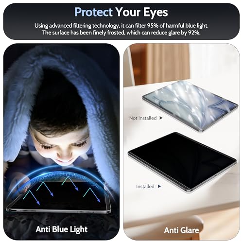 Image of Peslv 4-Way Magnetic Privacy Screen for iPad Air 6th 13 Inch 2024,360 Removable Anti Blue Light Glare Spy Private Filter, High Sensitive Bubble-Free Easy Install Black Security Screen Protector