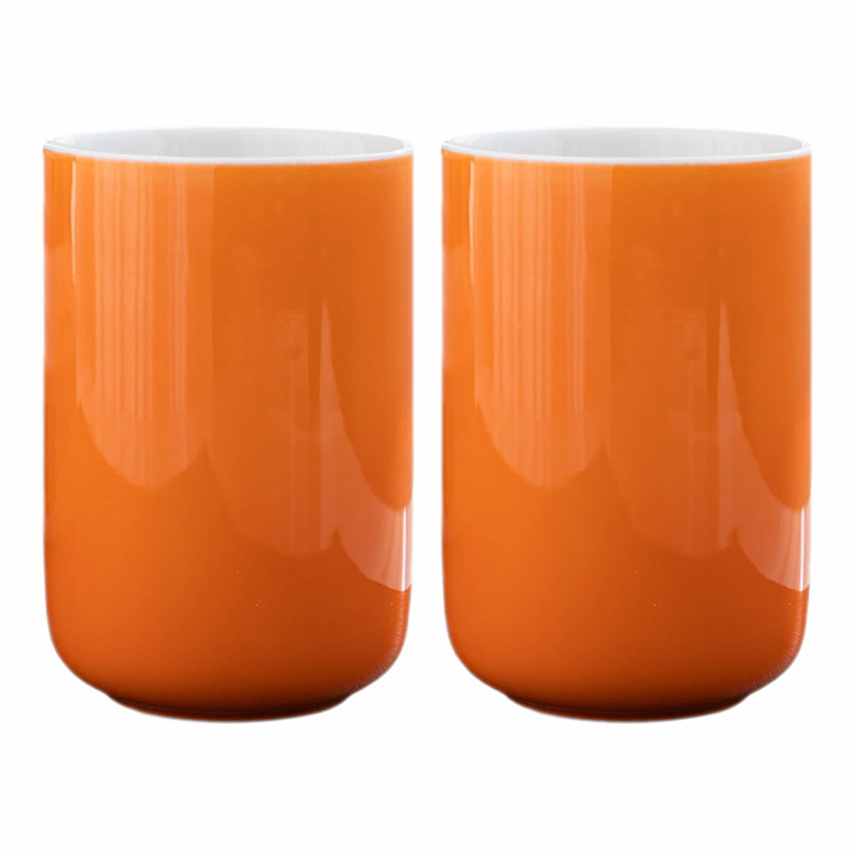 Sizikato 2pcs Porcelain Tumbler Cup for Bathroom, 7oz Ceramic Tooth-Brushing Cup Mouthwash Cup