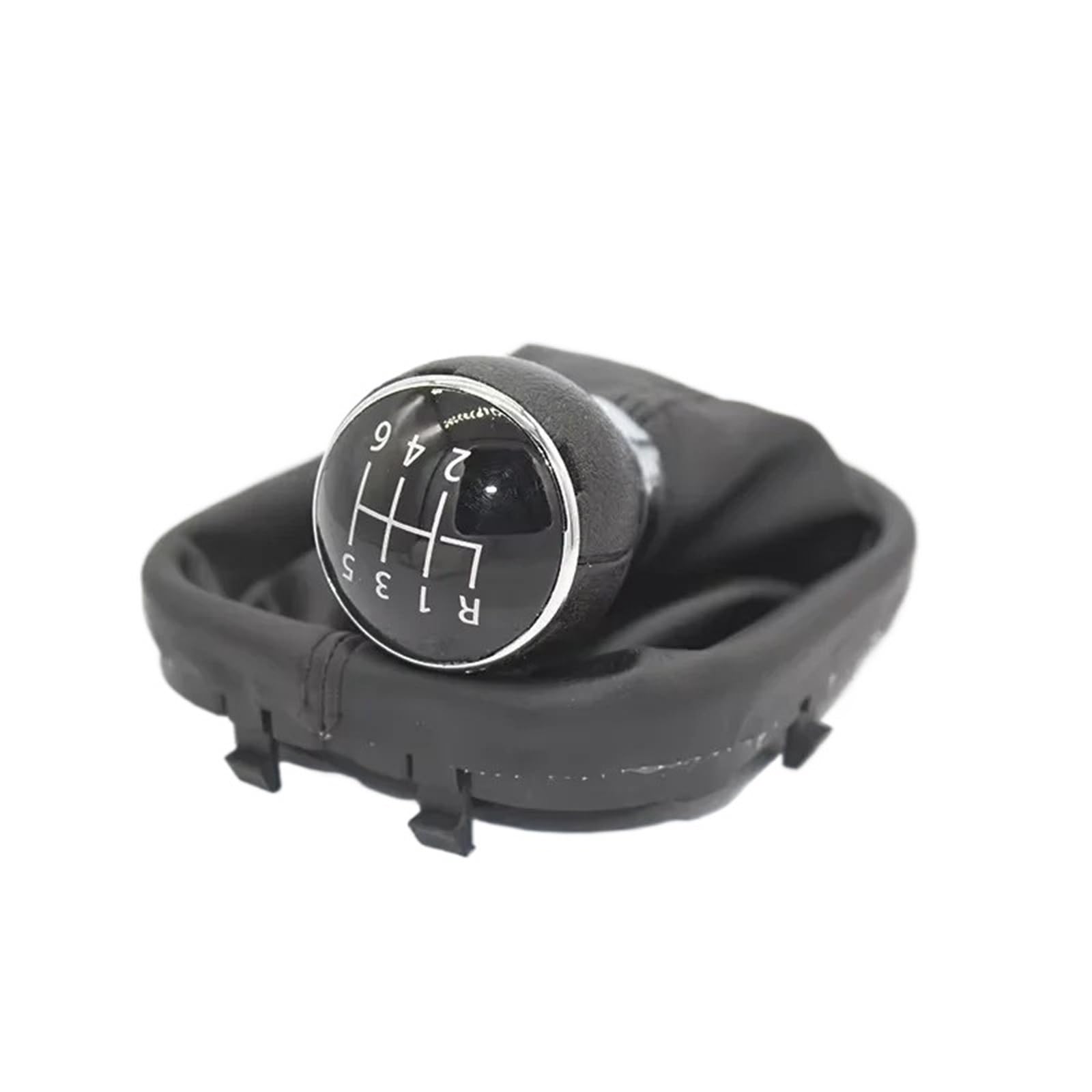 XZCVTYW Car Shifter Adapter 5/6 Speed Gaiter Boot Cover Gear Shift Knob for Touran Caddy MK2 2003-2015 Car Speed Shifter Lever Knob(6 Speed)