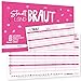 Produktbild bigdaygraphix Stadt Land Fluss Braut XXL Partyspiel Junggesellinnenabschied I 50 Seiten A4 Block Gesellschaftsspiel I witziges Spiel JGA pink rosa
