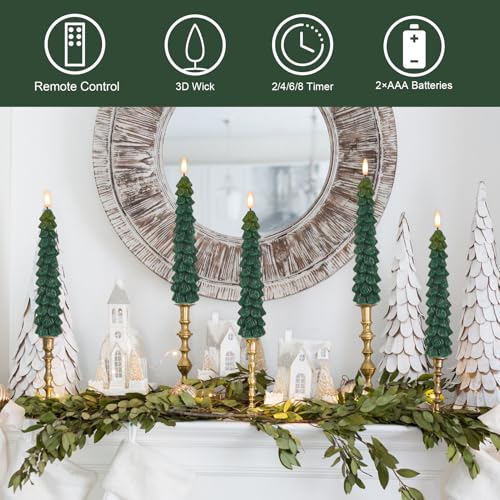 Velas LED para árbol de Navidad con mando Eldnacele 4 unidades 4