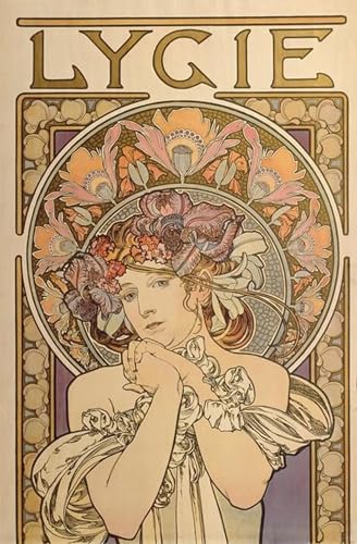 Tableaux Peinture sur Toile la Musique Alphonse Mucha - Décoration Murale Chambre 60x90