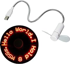 PowerTRC LED Programmable Message Fan with Customized Drawing - USB Powered - (Red Led)