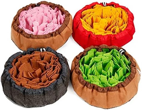 犬のためのそばのマット、退屈のための犬のおもちゃ、インタラクティブな犬のおもちゃストレスの軽減と遅い摂食のための自然な飾り力を奨励す