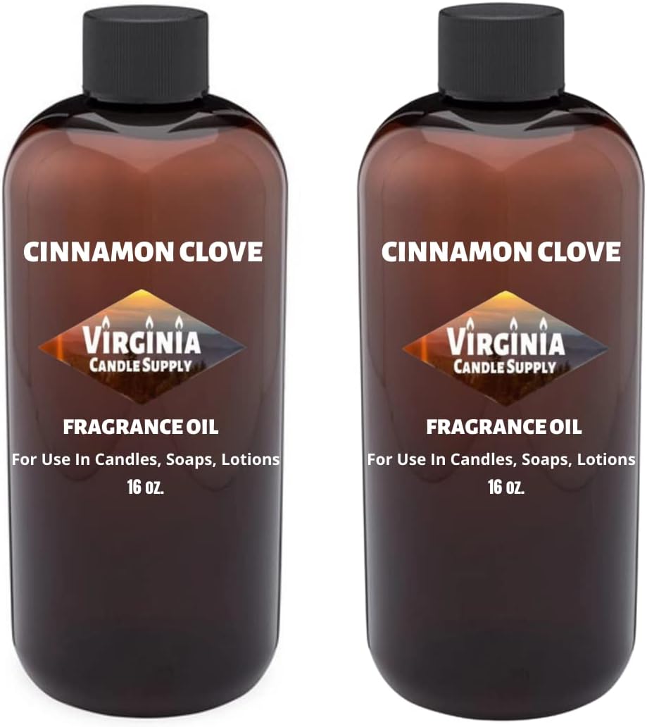 Cinnamon Clove Fragrance Oil (32 oz Bottle) for Candle Making, Soap Making, Tart Making, Room Sprays, Lotions, Car Fresheners, Slime, Bath Bombs, Warmers…