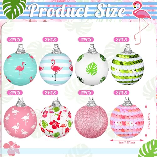 Zeyune-16-Pcs-Tropical-Summer-Hanging-Ball-Ornament-Summer-Flamingo-Hanging-Ball-Tropical-Leaves-Tree-Decorations-Palm-Flamingos-Ornaments-for-Holiday-Party-Favors Zeyune 16 Pcs Tropical Summer Hanging Ball Ornament Summer Flamingo Hanging Ball Tropical Leaves Tree Decorations Palm Flamingos Ornaments for Holiday Party Favors