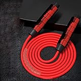 HERCHR Springseil, Großes Springseil, Verstellbares Nylon-Springseil, Langes Springseil Für Mehrere Personen, Verdickter Griff Für Studentengruppen-Unterhaltungspartys(red)