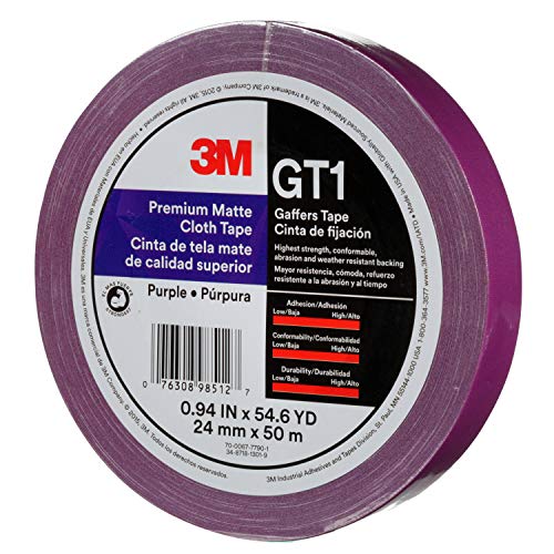 Image of 3M 98512 Tape GT1 24 mmx50 M 11 mil, Purple