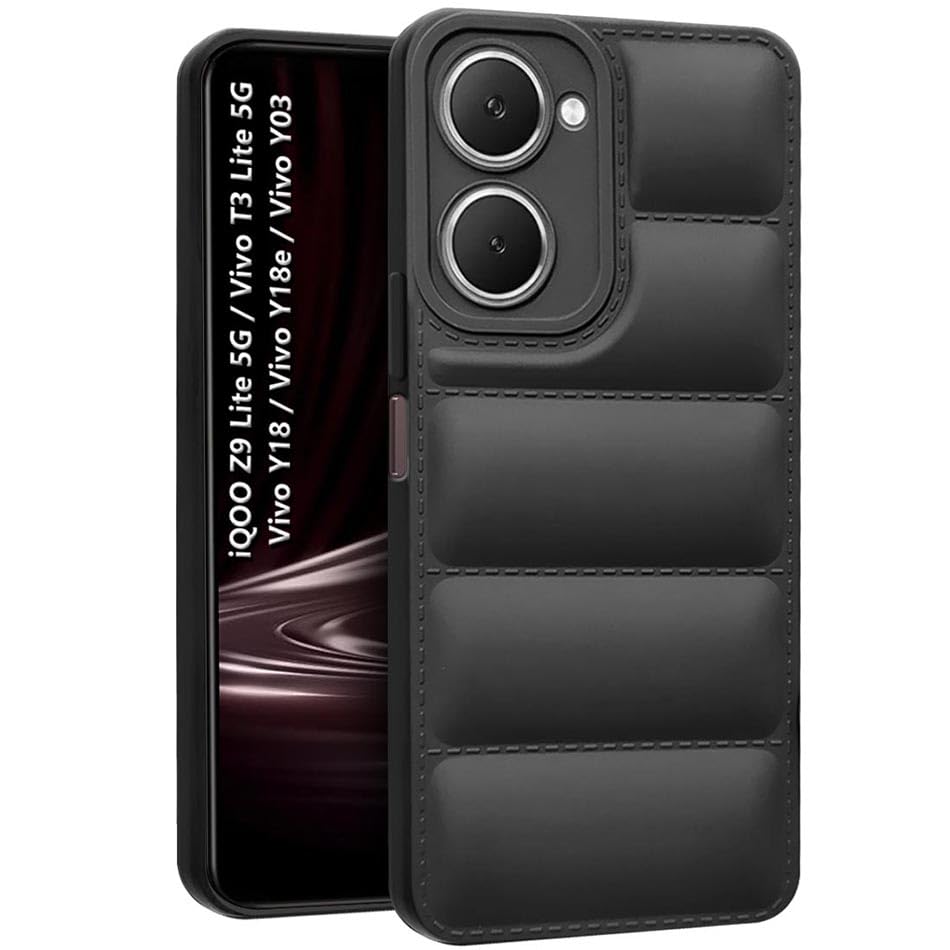 Fashionury iQOO Z9 Lite 5G / Vivo Y18 / Vivo Y03 / Vivo Y18e / Vivo T3 Lite 5G Back Cover | Shockproof Armor Bumper | Hybrid Defender Series | Ultimate Drop Protection | Soft TPU Case (Black) (B0D4DXMPJV) Amazon Price History, Amazon Price Tracker