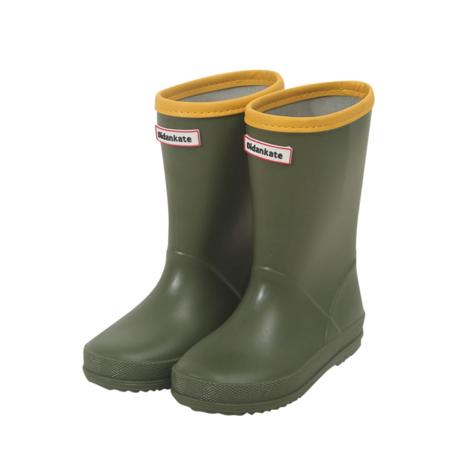 Botas niños fácil Poner Botas de Lluvia Antideslizantes para niños y niñas, Zapatos para niños, Botas Unisex para niños (Green, 35 Big Kids)