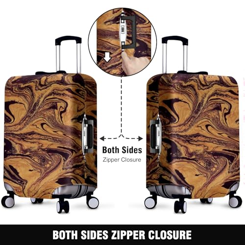 Travel Luggage Cover Suitcase Protector Scratch-Resistant Fit Not Included Suitcase Marble Surface XL-30-32in2