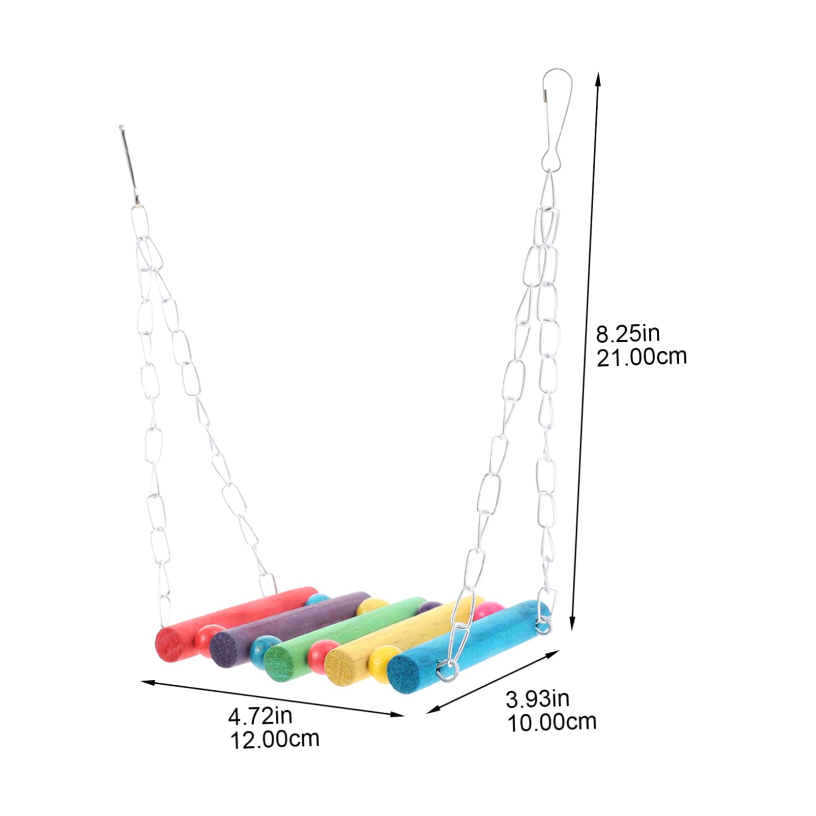 BUGUUYO 2Pcs Parrot Hanging Bridge Standing Perch Bird Hammock Swing for Bird Cage Easy to Install for Pet Parrots Budgies Cockatiels
