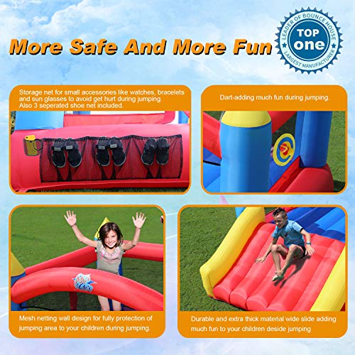 Action Air Bounce House for Kids, Inflatable Bouncer (Blower Not Included)