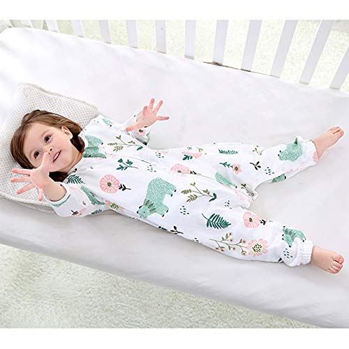 Happy Cherry Baby Slaapzak met Lange Mouwen Zomer Zachte Katoenen Jumpsuit Pyjama Aparte Benen Onesie met Afneembare… - Image 5