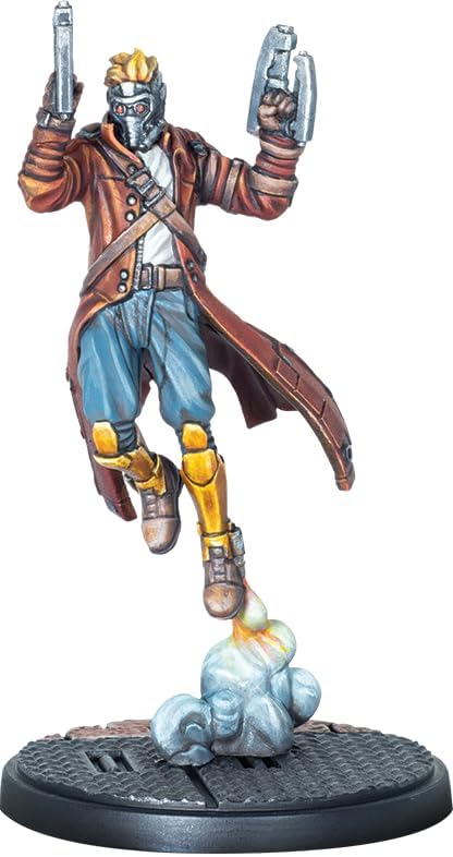 Miniatura 5 de Asmodee Marvel Crisis Protocol Star-Lord - Paquete de personajes de The Leader of the Guardians of the Galaxy! Juego de superhéroes de mesa para