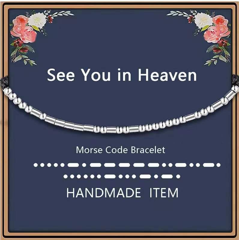 Image of morniface Morse Code Bracelets for Women, Inspirational Gifts Jewelry Girls Birthday Graduation Gifts for Her Best Friends