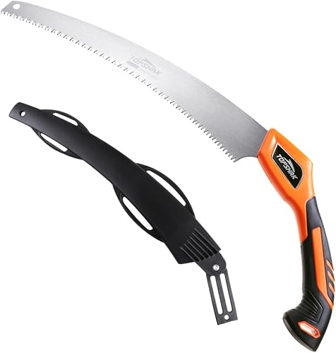 Sierras de poda de mano de 13,8 pulgadas para cortar árboles Sierra de hoja curvada con dientes duros de acero SK-5