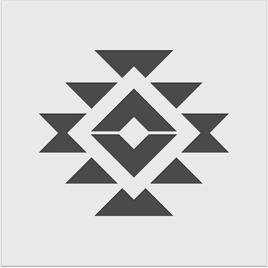Amazon.com : Southwest Pattern Shape Wall Cookie DIY Craft Reusable Stencil - 9.0 Inch : Arts, Crafts & Sewing