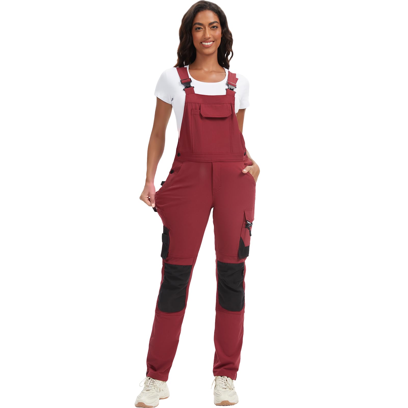 WORK IDEA Damen-Arbeitslatzhose mit guter Dehnbarkeit, vielen Taschen und teilweiser Verwendung von Cordura-Gewebe für erhöhte Abriebfestigkeit, geeignet für Verschiedene Arbeitsumgebungen