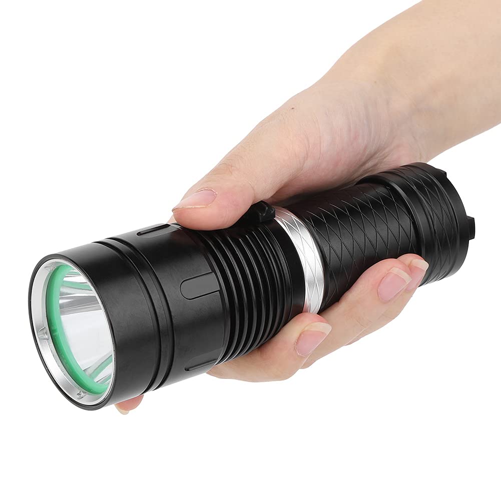 Qcwwy Torcia Subacquea LED Impermeabile 6000LM, Regolazione Luminosità