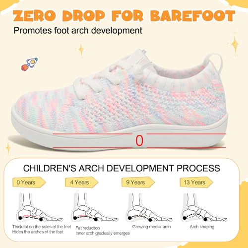 Image of LeIsfIt Toddler Shoes Girls Boys Wide Shoes Kids Zero Drop Minimalist Sneakers Barefoot Slip on Tennis Sneakers
