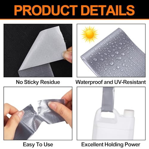 Image of 12 Pack 1.77 in x 10 ft Travel Duct Tape Mini Pocket Size Flat Roll Flexible Heavy Duty Waterproof Tear by Hand for Repair Outdoor Emergency Gear EDC DIY Craft Camping Hiking (Silver)
