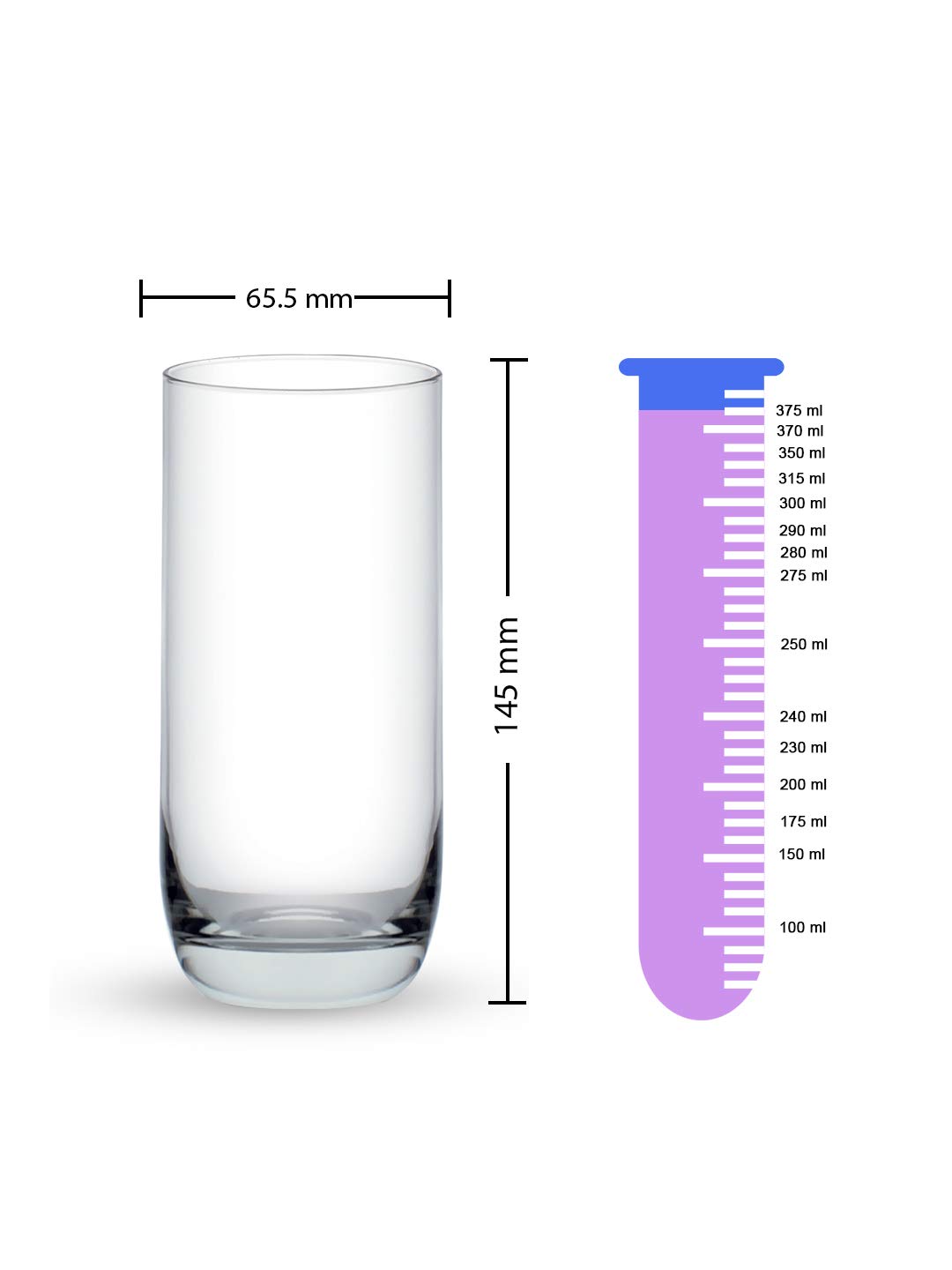 Ocean Top Drink Glass Tumbler 375Ml - Set of 6 | Glassware Water, Hot & Cold Drinks, Juice, Cocktail, Milkshake, Smoothie | Ideal for Home, Party, Restaurant | Gifting on Special Occasion - Image 8 thumbnail