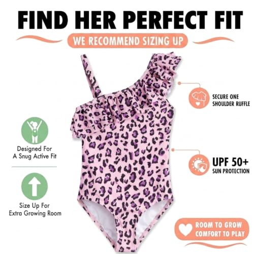Image of Kanu Surf Girls Morgan Floral Ruffle 1-Shoulder 1-piece Swimsuit