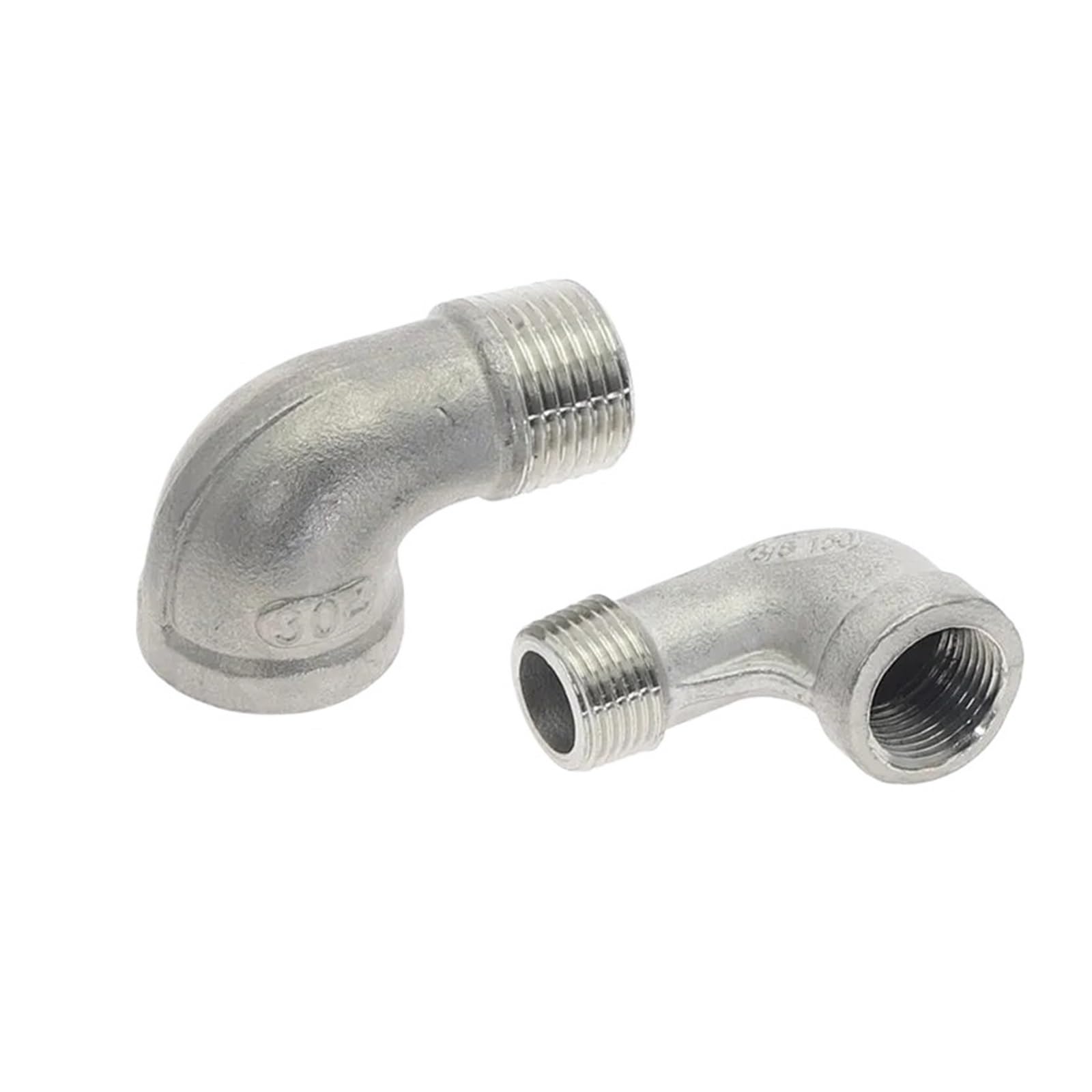 1/8" 1/4" 3/8" 1/2" 3/4" Edelstahl SS304 Innengewinde x Außengewinde Kraftstoff Street 90 Rohrverschraubungen mit Winkelgewinde for Wasser, Gas, Öl(3")